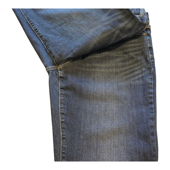 Gap 1969 Jeans Womens 33 Tall Blue Long & Lean Straight Leg Mid-Rise Raw Hem - Picture 9 of 12